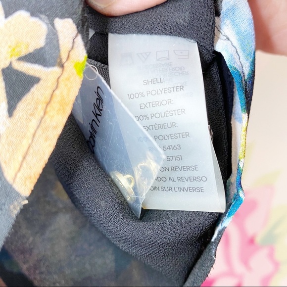 NEW Calvin Klein Floral Print Blouse XL - Picture 11 of 12